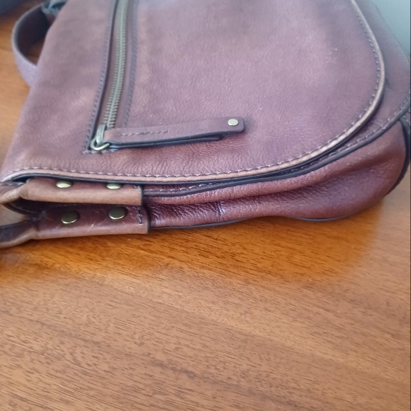 FOSSIL Brown Leather Crossbody Bag - Picture 5 of 14